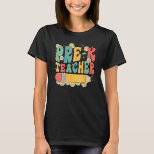 Camiseta Equipe De Professores De Groovy Pre K De Volta À E