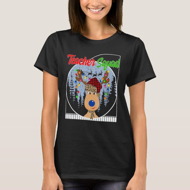 Camiseta Equipe de Professores de Natal Chapéu de Papai Noe (Frente)