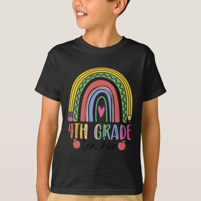 Camiseta Equipe de Professores do Arco-Íris do 4º Grau Quad (Frente)