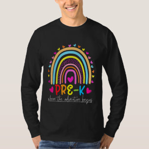 Camiseta Equipe de professores do Pré-K do arco-íris