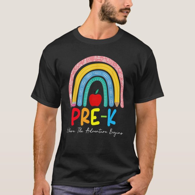 Camiseta Equipe de Professores Pré-K Arco-Íris de Segundo G (Frente)