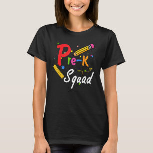 Camiseta Equipe de Professores Pré-K Esquadrão Pré-K Esquad
