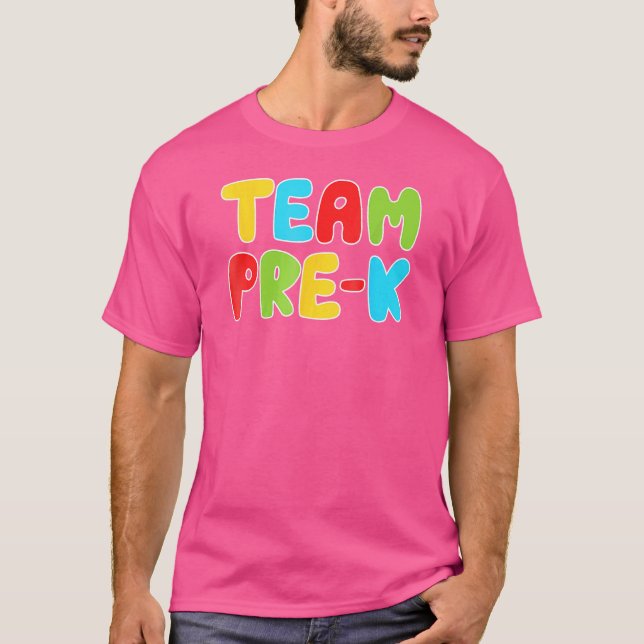 Camiseta Equipe De Professores Pré-Kinder De Volta Ao Esqua (Frente)