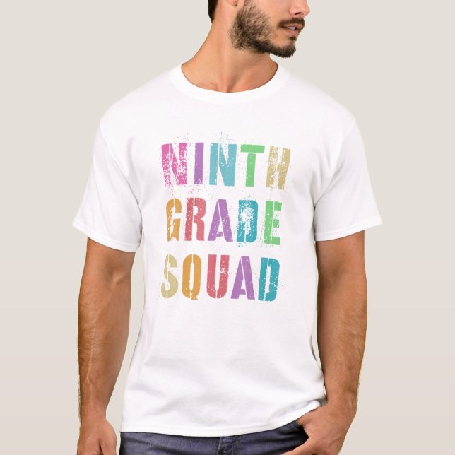 Camiseta Equipe de Professores SQUAD do Nono GRAU Crianças  (Frente)