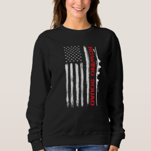 Camiseta Equipe de Remo EUA Bandeira Americana Remo Tripula