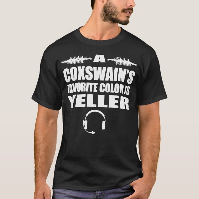 Camiseta Equipe de Remoção Coxswain Oito Cox Chamando Rower (Frente)