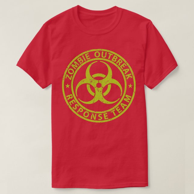 Camiseta Equipe de Resposta de Surto Zombie (Frente do Design)