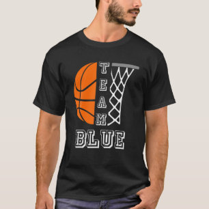 Camiseta Equipe de Revelação de Gênero de Basquete Blue