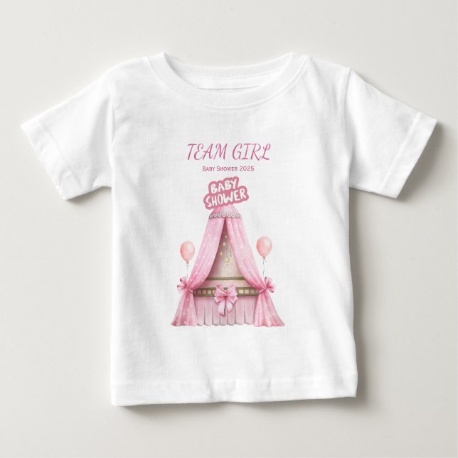 Camiseta Equipe de Roupas de Família para Chá de Bebê de Me (Frente)