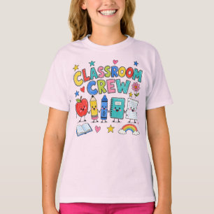 Camiseta Equipe de Sala de Aula Fofa Decoração de Sala de A
