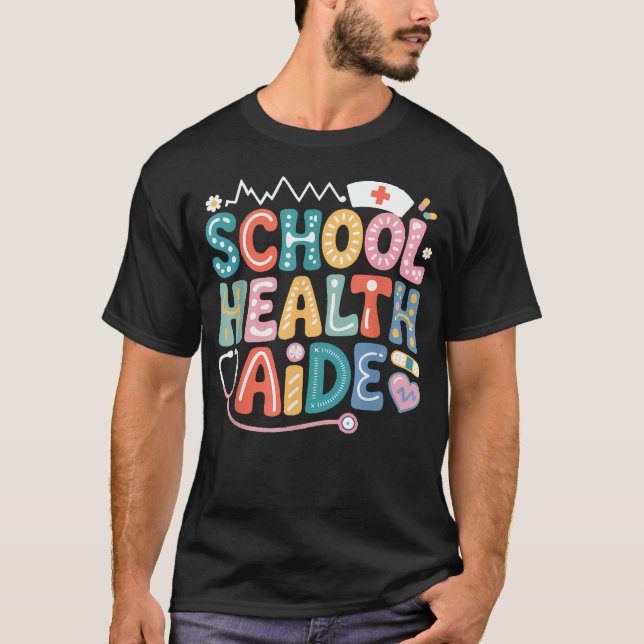 Camiseta Equipe de Saúde da Escola Equipe de Assistente de  (Frente)