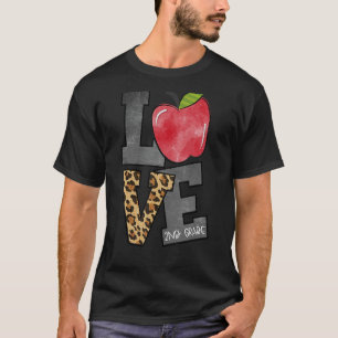 Camiseta Equipe de segundo de Amar Leopardo da Maçã Bela Fo