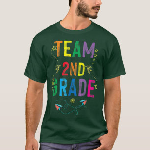 Camiseta Equipe de segundo de volta para a escola de ensino