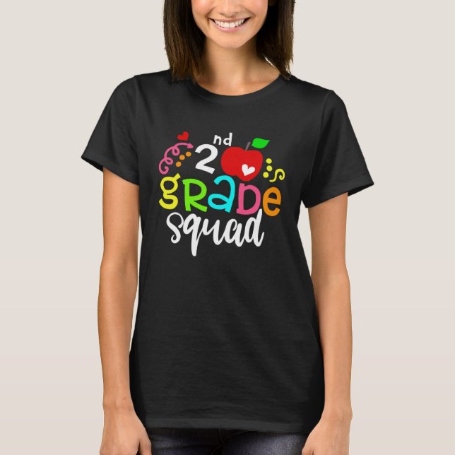 Camiseta Equipe De Segundo Grau De segundo Gráfico De Segun (Frente)