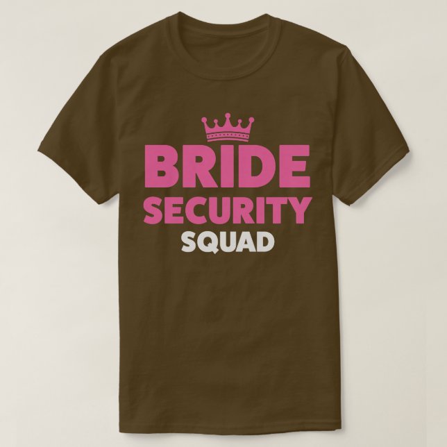 Camiseta Equipe de segurança da noiva mulheres  (Frente do Design)