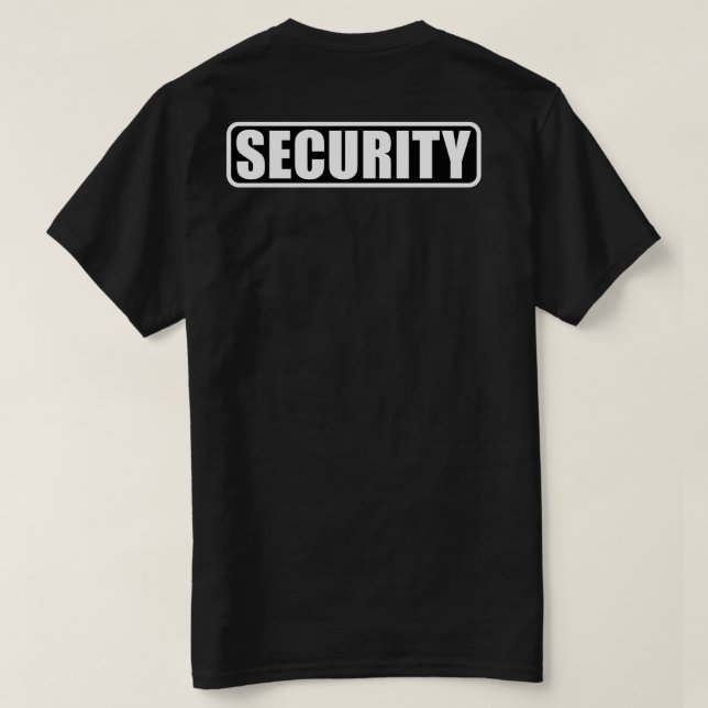 Camiseta Equipe de Segurança de Eventos - Frente e Trás (Verso do Design)