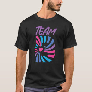Camiseta Equipe de Sinalizador B do Orgulho Bi Bissexual