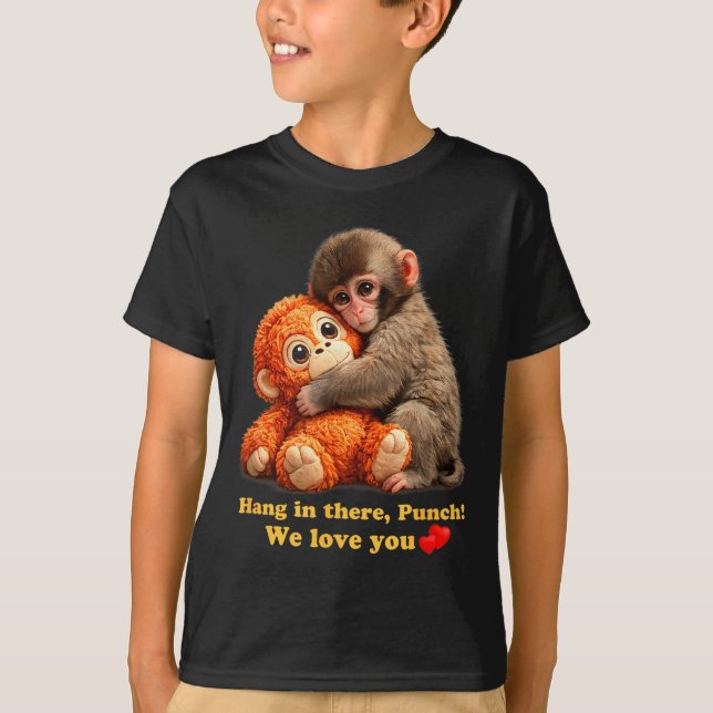 Camiseta Equipe de soco de macaco bebê dá um soco  (Frente)