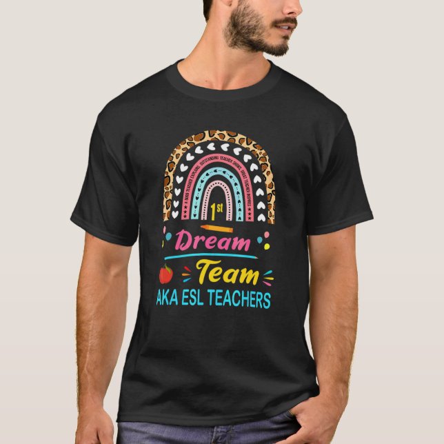 Camiseta Equipe De Sonhos Aka Esl Professores Cute Crayon E (Frente)