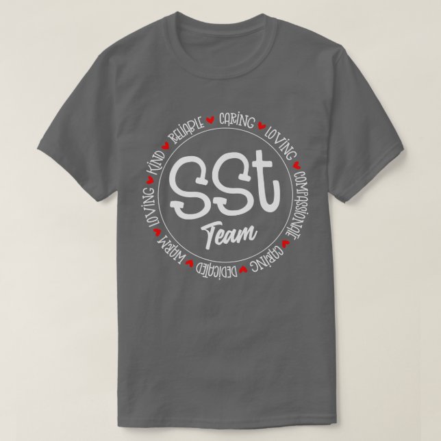 Camiseta Equipe de SST Estudos de Professores Sociais de Vo (Frente do Design)