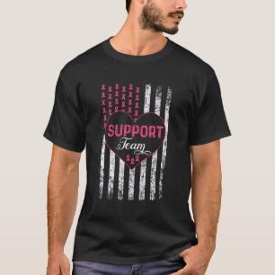 Camiseta Equipe de suporte Cancer de Fita de Fita K Flag Am