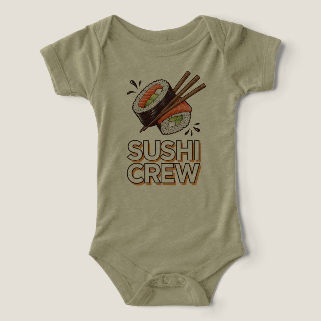 Camiseta Equipe de Sushi (Design frontal)