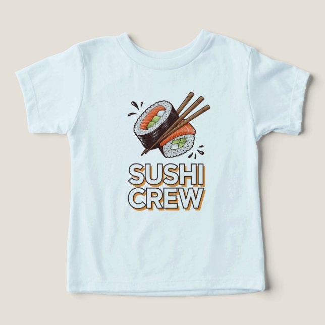 Camiseta Equipe de Sushi (Design frontal)