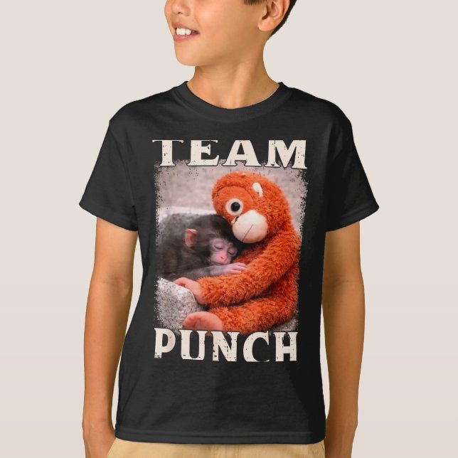 Camiseta Equipe de tendência de meme de soco de macaco bebê (Frente)