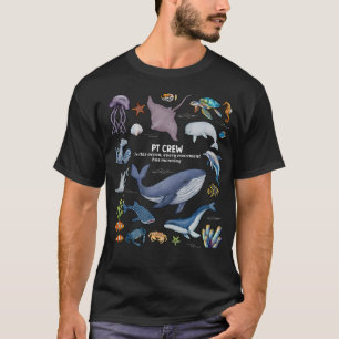 Camiseta Equipe de TF Oceano Animais Fisioterapia Física