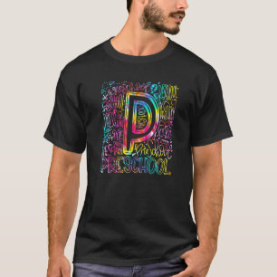 Camiseta Equipe de Tipografia de Tie Dye Preschografia Pré 