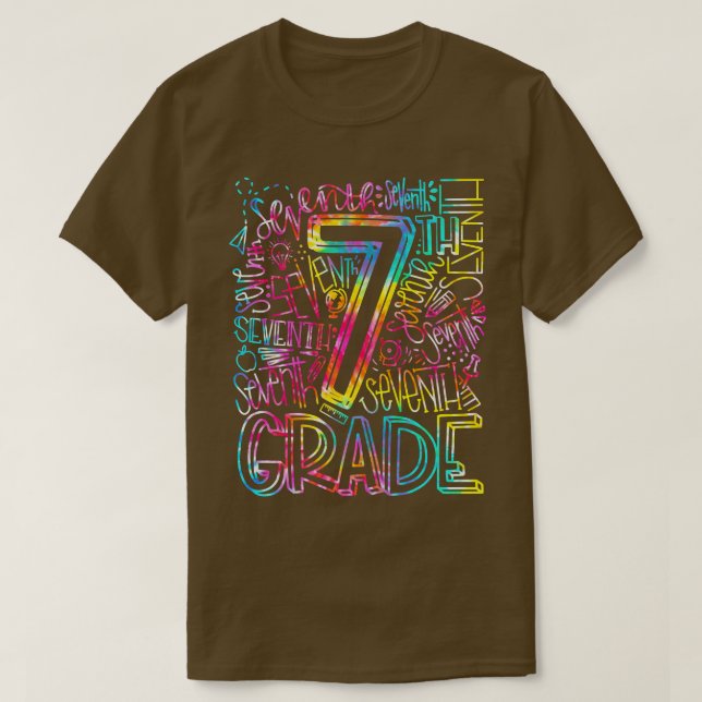 Camiseta Equipe de Tipografia Tie Dye 7 Grau (Frente do Design)