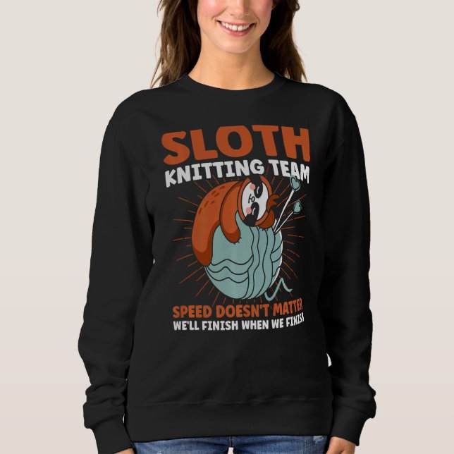 Camiseta Equipe de Tricô Sloth Tricotadeira  (Frente)