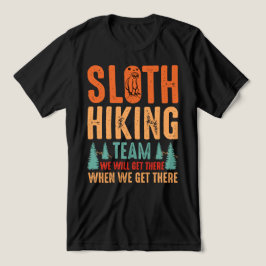 Camiseta Equipe de Trilha de Preguiça Engraçada Design de N