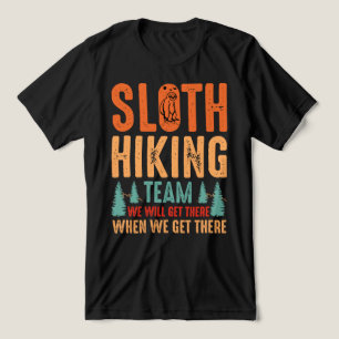 Camiseta Equipe de Trilha de Preguiça Engraçada Design de N