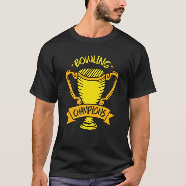 Camiseta Equipe de Tripulação de Hobby Bowler da boliche (Frente)