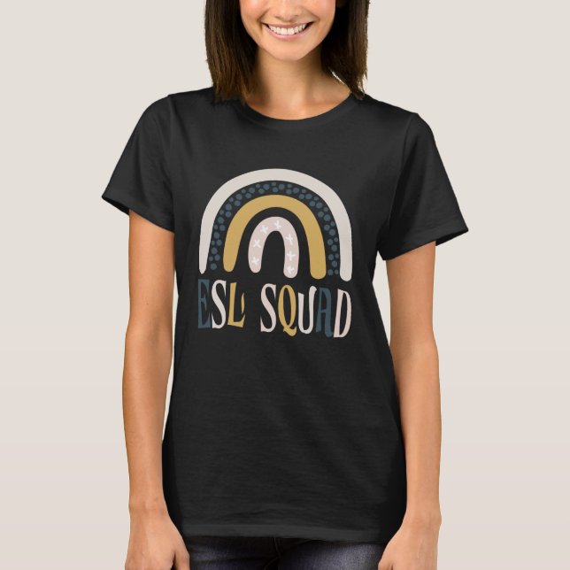 Camiseta Equipe de Tripulação de Professores Esquadrão ESL  (Frente)