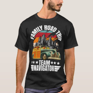Camiseta Equipe De Viagem Para A Família Navegador Férias