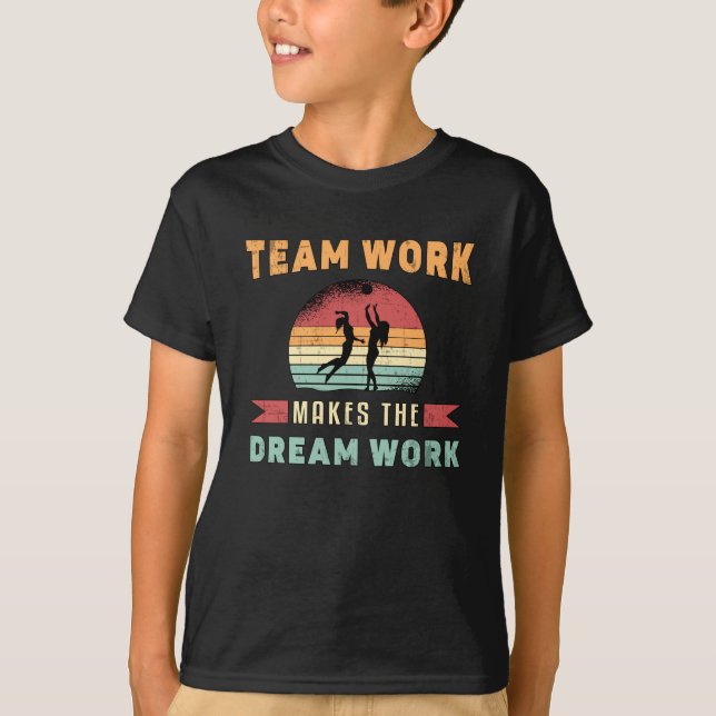 Camiseta Equipe de vôlei faz o Dream Work Beach Retro (Frente)