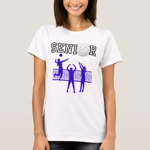 Camiseta Equipe de Volei Feminino Sénior com Silhueta Preta