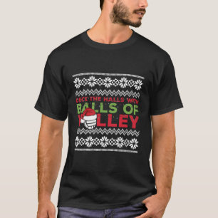 Camiseta Equipe De Voleibol Fora De Luzes De Natal Doce