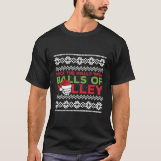 Camiseta Equipe De Voleibol Fora De Luzes De Natal Doce