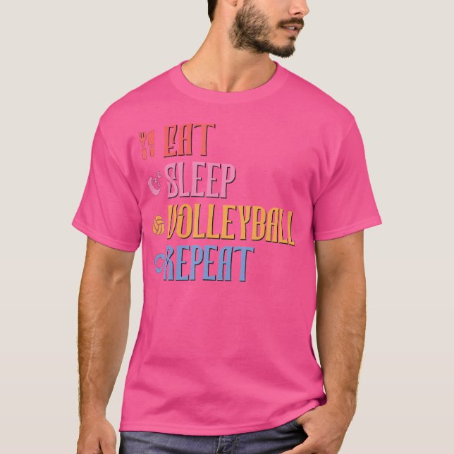 Camiseta Equipe de Voleibol Repetitiva De Sono (Frente)