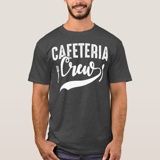 Camiseta Equipe divertida da cafeteria Serviço de alimentaç (Frente)