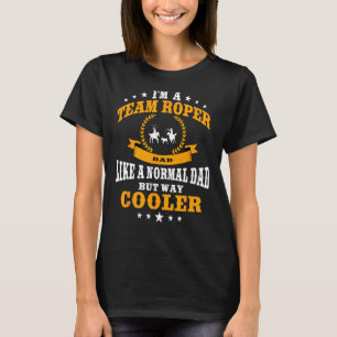 Camiseta Equipe Divertida de Roper Pai Rodeio Ocidental de