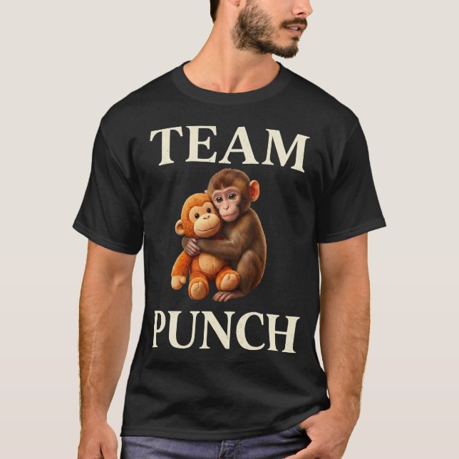 Camiseta Equipe Divertida de Soco Macaco Fofo Meme Sarcásti (Frente)