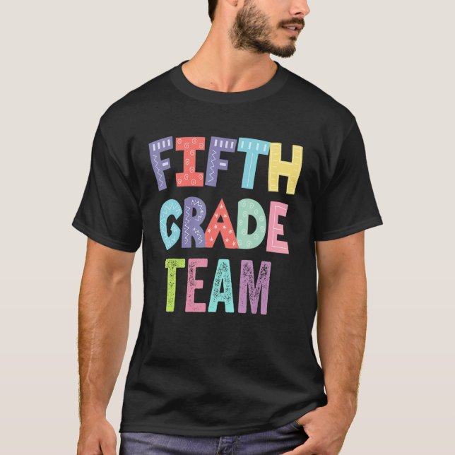 Camiseta Equipe do 5º ano - 5 de volta ao professor (Frente)