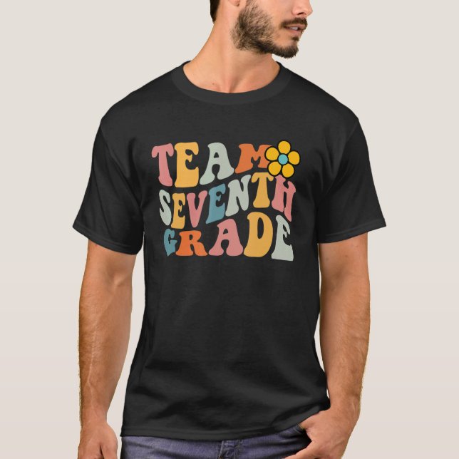 Camiseta Equipe do 7º ano Graus de 7 de Ondas de Groovy (Frente)