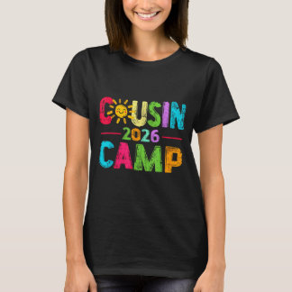 Camiseta Equipe do acampamento de primos férias de verão de