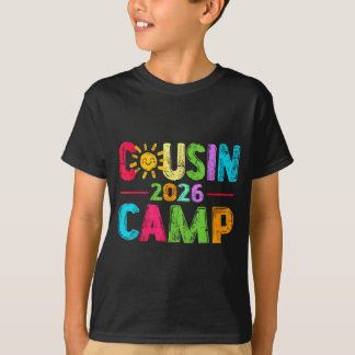 Camiseta Equipe do acampamento de primos férias de verão de