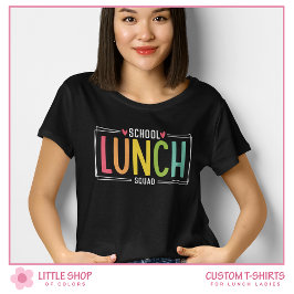 Camiseta Equipe do Almoço Escolar Dama do Almoço Personaliz